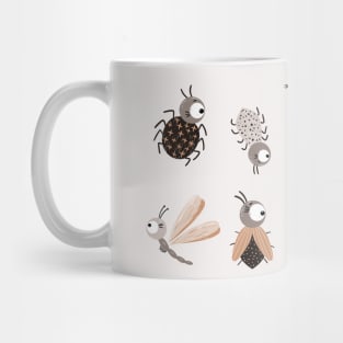 Boho style Insects-ladybug, snail, dragonfly Mug